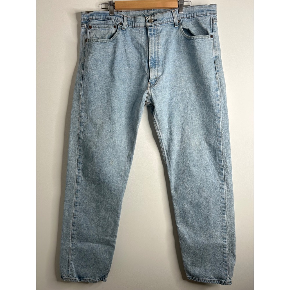 Levis 505 Jeans Light Wash‎ Straight Fit Mens W40 L32 Classic Casual Comfort